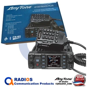 AnyTone AT-D578UVIII Plus BT Mobile Radio Transceiver GPS DMR Digital Analog - Picture 1 of 11