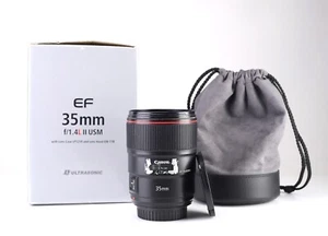 Canon EF 35mm F1.4 L II USM Autofocus Prime Lens F&R Lens Caps Boxed - Picture 1 of 15