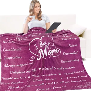Gifts for Mom from Daughter Son, Mothers Day Blanket for Mom,Gifts for Birthday, - Picture 1 of 12