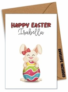 PERSONALISIERTE OSTERKARTE Kinder Kids Nichte Tochter Enkelin Freundin AHY - Bild 1 von 1