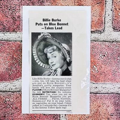 Billie Burke 1949 se pone el capó azul - toma la iniciativa - anuncio impreso retro original Foto 1 de 4
