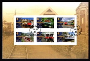 ISLE OF MAN 2018 MANX ELECTRIC RAILWAY SELF-ADHESIVES B/LET PANE FINE USED CTO - Picture 1 of 1