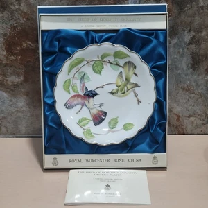 Royal Worcester The Birds of Dorothy Doughty Dessert Plate Redstarts and Beech 1 - Picture 1 of 14
