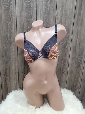 Sutiã de renda Fruit of the Loom estilo 36C 1425 – Y2K estampa de animais lingerie - Imagem 1 de 4