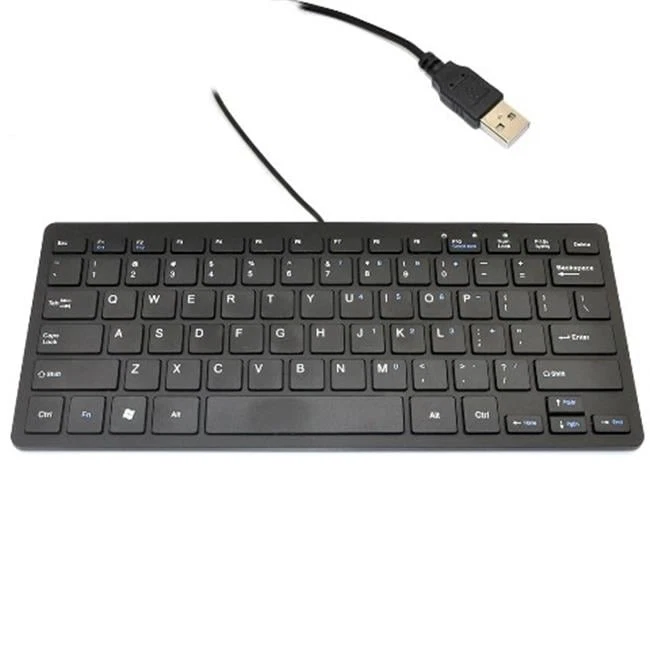 IKKEGOL 10085B Mini USB Slim Wired 78 Key Small Super Thin Compact Keyboard- ... - Image 1 of 1