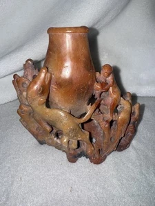 Antique RARE! Chinese Hand carved  Soapstone Monkeys Dog Birds ONE OF A KIND - Picture 1 of 10