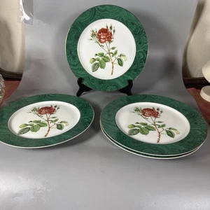 Georges Briard Rose Malachite Set 4 Dinner Plates 10 1/4 In - Picture 1 of 11