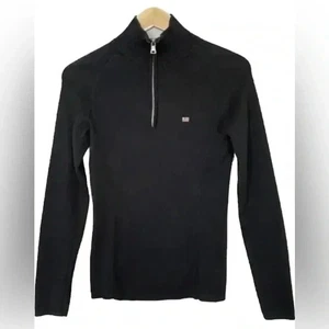 Polo Ralph Lauren Hombres 1/4 Cremallera Algodón EE. UU. Acanalado Clásico Negro Suéter Pequeño Usado en Excelente Condición - Imagen 1 de 9