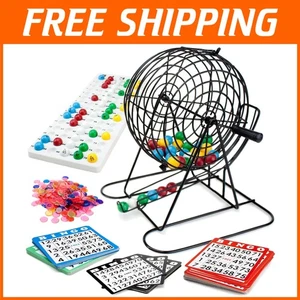 Großes Bingo Spiel Set - 12" großer Käfig, 100 Karten, 500 Chips - Bild 1 von 8