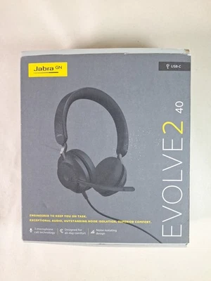 Jabra Evolve2 40 UC: Superior Call Clarity & Immersive Audio USB-C Fully Tested - Image 1 of 4