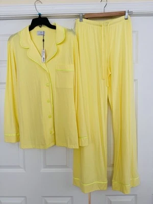 Conjunto de pijama Cosabella manga larga top y pantalón amarillo nuevo con etiquetas talla grande Foto 1 de 3