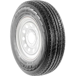 6 Assemblies RubberMaster RM76 ST 235/85R16 G 14 Ply 16x6 8 x 6.5 White Modular - Picture 1 of 3