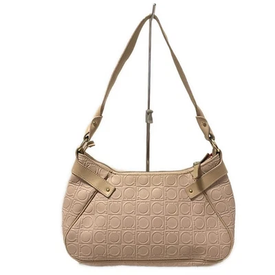 Auténtico Bolso de Hombro Salvatore Ferragamo Gancini - Cuero Rosa Beige Foto 1 de 4