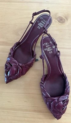 New Valentino Garavani Atelier Slingback Heels  36.5 Cerise Red Box US 6.5 - Image 1 of 4