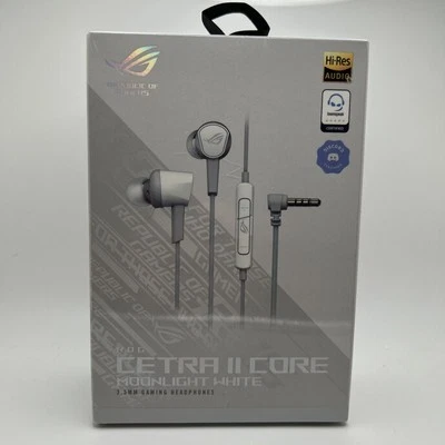 华硕 ROG Cetra II 酷睿月光白色游戏耳塞入耳式耳机 全新 — 第 1/4 张图片