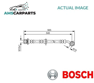 BRAKE HOSE LINE PIPE FRONT LEFT 1 987 481 561 BOSCH NEW OE REPLACEMENT - Image 1 of 4