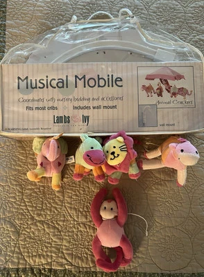 Corderos e hiedra animales galletas multicolor animales del bosque musical cuna móvil Foto 1 de 3
