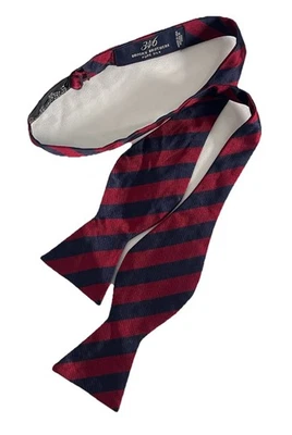 Pajarita Brooks Brothers roja/azul a rayas de seda M.in.USA para hombre 2,1/2" EXCELENTE.C Foto 1 de 3