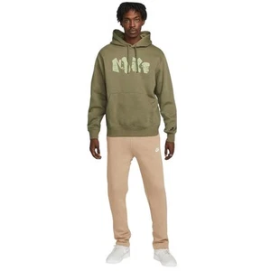 Nike Club Fleece+ Hoodie + Joggers 2 PC Sweatsuit Tracksuit Army Green/Khaki NWT - Picture 1 of 11