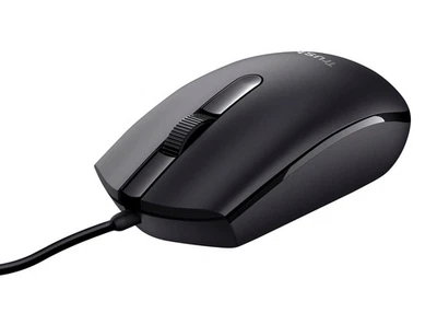 Trust Basi Computer Mouse with Optical Sensor, 3 Buttons, Wired Mouse for Left a - Image 1 of 4