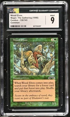 WOOD ELVES Exodus CGC 9 Vintage MTG [Nostalgium] - Image 1 of 2
