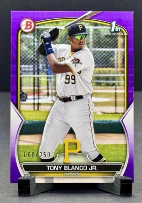 Tony Blanco Jr. 2023 Bowman 1st Purple /250 #BP-134 - Pittsburgh Pirates - Image 1 of 2