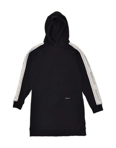 GANT Womens Graphic Hooded Jumper Dress UK 10 Small Navy Blue Cotton AE07 - Picture 1 of 4