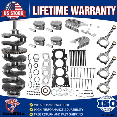 Kit de reconstrucción de revisión de motor de 2,4 L para Toyota Camry RAV4 Matrix Solara Scion tC xB Foto 1 de 4