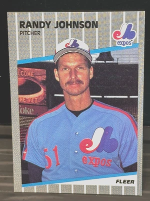 Randy Johnson 1989 Fleer Marlboro Error Partial Obscured Variation RC #381 L1 - Image 1 of 3
