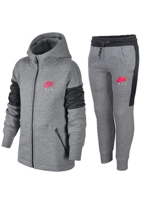 Junior Boys Girls Nike Tracksuit Older Kids 7-16 Years Grey