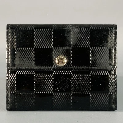 LOUIS VUITTON Black Damier Embossed Patent Leather Wallet - Image 1 of 4