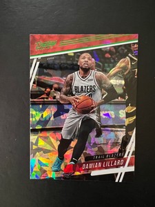 2020-21 Panini Chronicles Prestige Damian Lillard Green Ice #65 Trail Blazers