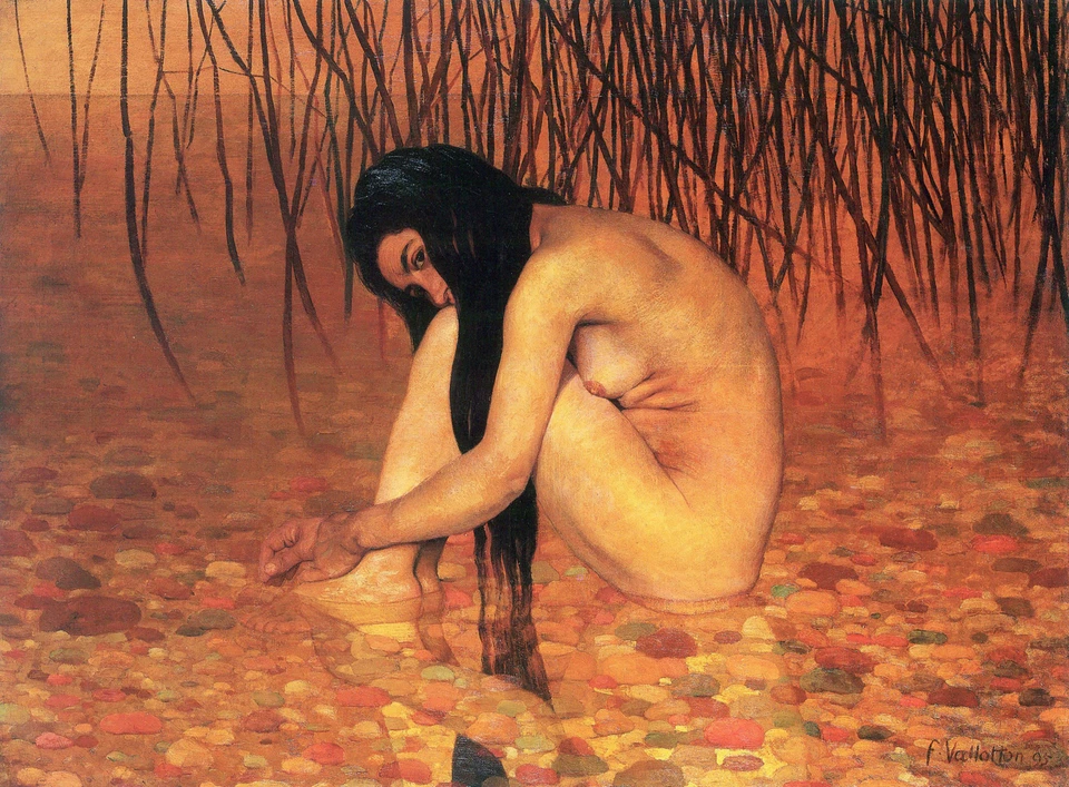FELIX VALLOTTON EL ARTE DEL BAÑO IMPRESIÓN GICLEE LIENZO FINO Foto 1 de 1