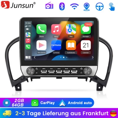 Carplay 10" Android 14 Autoradio GPS Nav WIFI BT DAB+ Für Nissan Juke 2010-2014 - Bild 1 von 4