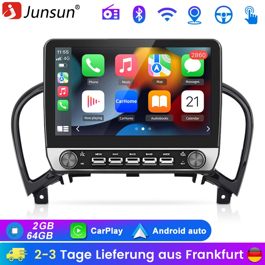 Carplay 10" Android 14 Autoradio GPS Nav WIFI BT DAB+ Für Nissan Juke 2010-2014 - Bild 1 von 4