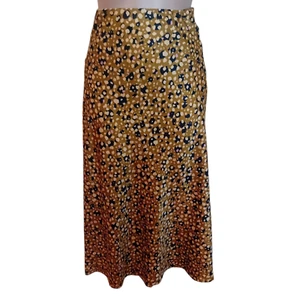 Pieces Midi High Rise Skirt Animal Leopard Print Casual Party Career Teacher S - Picture 1 of 12
