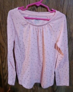 Girls Circo Pink Long Sleeve Top With Gold Hearts Size SP (6-6X) - Picture 1 of 2
