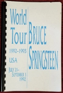 BRUCE SPRINGSTEEN - 1992/93 ITINERARIO DE GIRA DE MIEMBROS DE LA TRIPULACIÓN CON DETALLES DE TODOS LOS DÍAS - Imagen 1 de 6