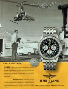 publicité Advertising 0821 2002  montre Breitling Navitimer  50 years of Flight - Picture 1 of 1