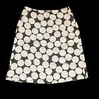 Vintage Hobbs Marilyn Anselm Black White Linen Polka Dot Skirt Size 8 Womens