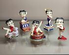 Set of 5 Betty Boop Trinket Boxes Figures Classic Cartoon Icon Gambling Patriot