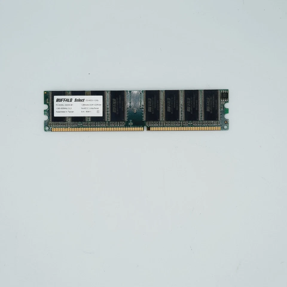 BUFFALO SELECT - DD4003-1GB/BR PC3200 DDR-400MHz CL3 Memory Module - Image 1 of 1