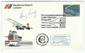 1976 Concorde First Flight Cover London-Washington - Signed Henry Murray - Picture 1 of 1