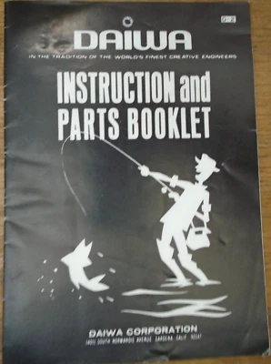 Folleto de instrucciones y piezas de pesca Daiwa de colección D-2 Japón 7208HP GUC Foto 1 de 4