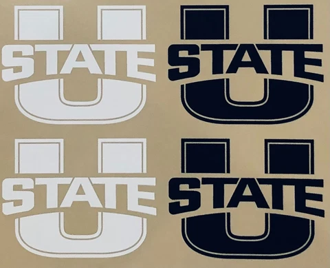 Utah State Full Size Football Helmet Decals Cover