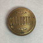 Ancien bouton conducteur en laiton années 1850/70 Waterbury Scovill Manufacturing Co
