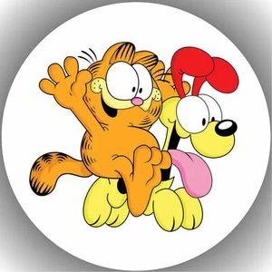 Ostia per torta compleanno festa immagine torta fondente - cialda Garfield P23 - Foto 1 di 1