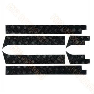 Lower Door Skirting  2mm Chequer Plate Black Land Rover Defender 110- 3 Door  - Picture 1 of 4