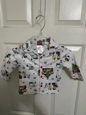 Blusa pijama branca Natal Snoopy Peanuts tamanho juvenil média (4) nova sem etiquetas - Imagem 1 de 2