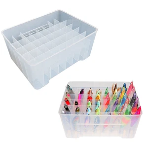 Fishing Tackle Box 40 Grid with Drainage Holes for Wood Shrimp and Squid Bait - Picture 1 of 16